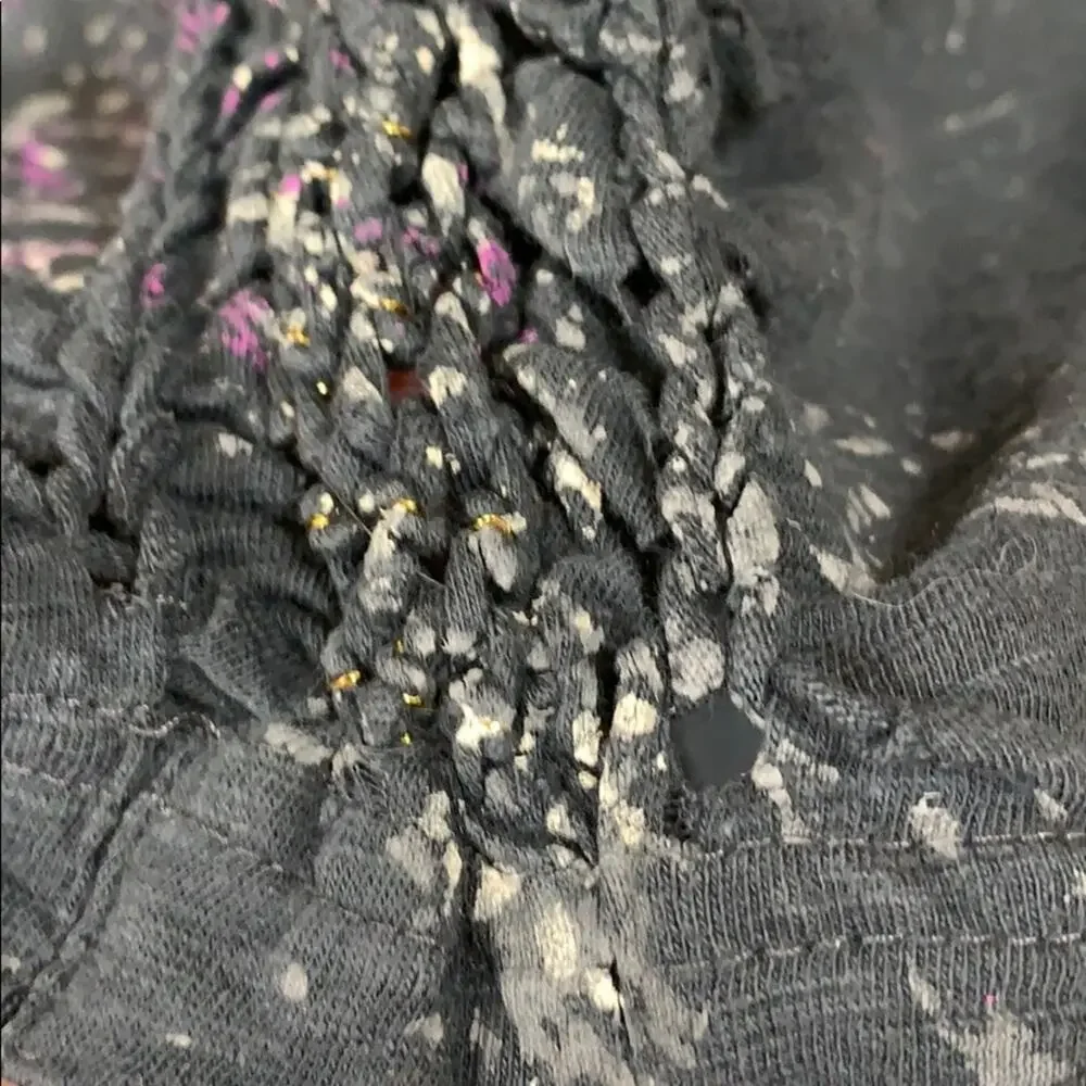 Free People Paint Splatter Braided Gray Sleeveless Top - Picture 4 of 8